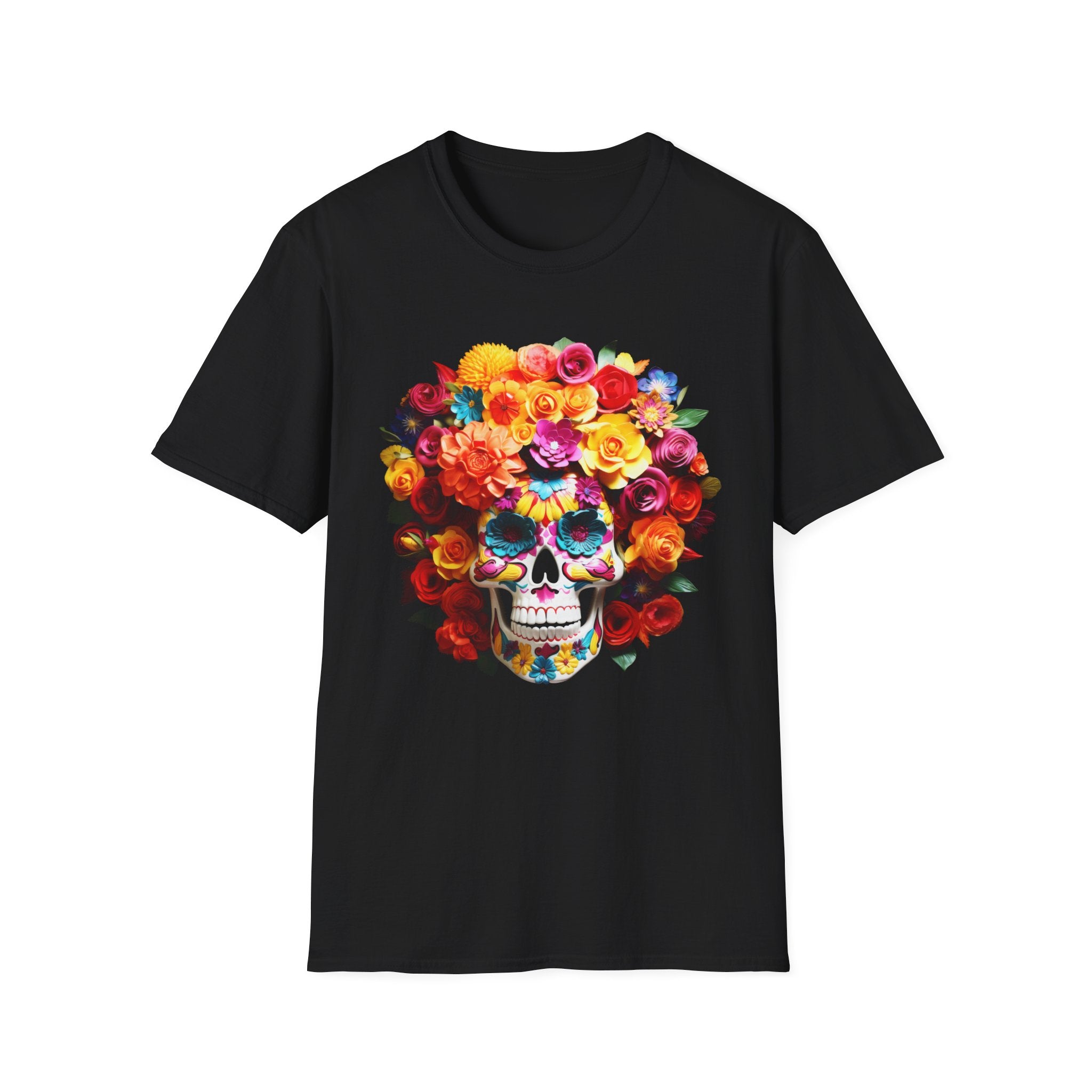 Day of the Dead Floral Sugar Skull T-Shirt
