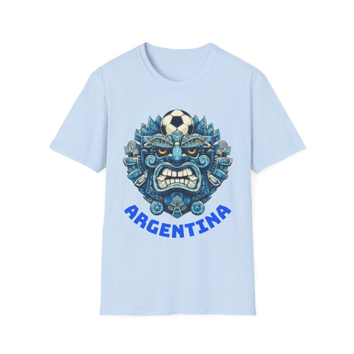 Argentina warrior soccer fan T-shirt inspired by soccer passion and supporter culture.