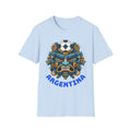 Argentina warrior soccer fan T-shirt inspired by soccer passion and supporter culture.